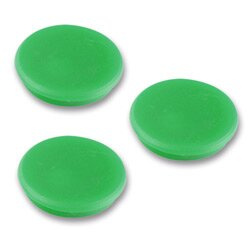 Magnety v plastu - průměr 24 mm, 10 ks, zelené