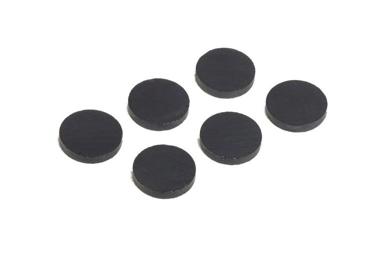 RON Magnet černý kulatý 20 mm - 12 ks