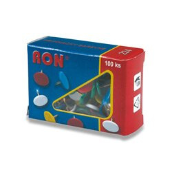 RON - barevné napínáčky - průměr hlavy 10 mm, 100 ks