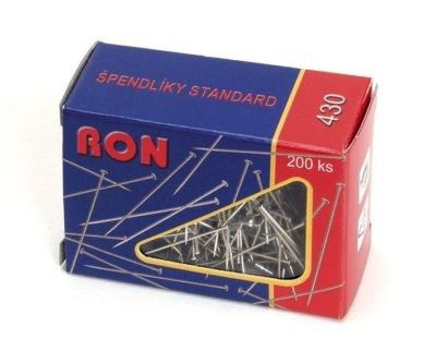 RON - špendlíky - poniklované, 200 ks