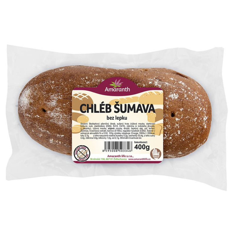 AMARANTH Bezlepkový chléb Šumava 400 g