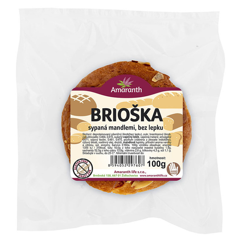AMARANTH bezlepková brioška sypaná mandlemi 100 g