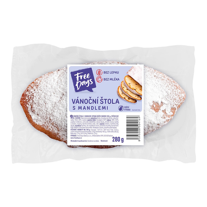 FREE DAYS Vánoční štola s mandlemi 280 g