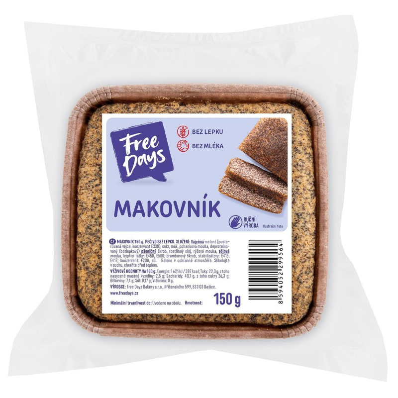 Free Days Makovník bez lepku