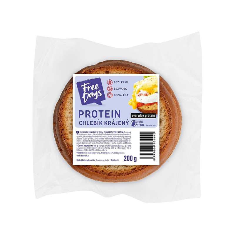 FREE DAYS BAKERY Protein chlebík krájený 200 g