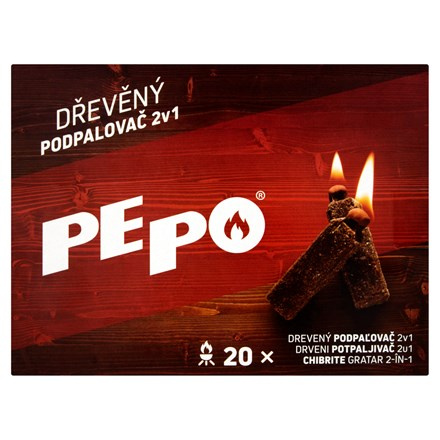 PE-PO Dřevěný podpalovač 20 podpalů