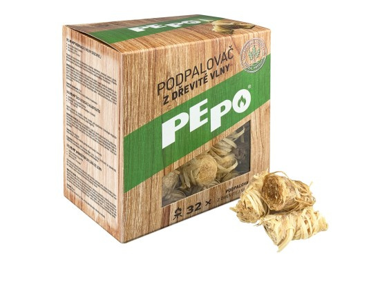 PE-PO Dřevitá vlna 32 podpalů