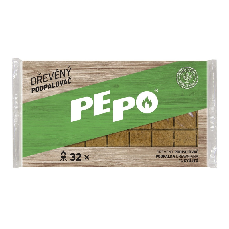 PE-PO Dřevěný podpalovač 32 podpalů