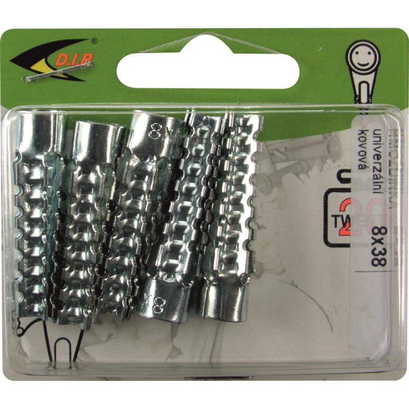 D.I.P. Hmoždinka kovová, 5 ks, 8 x 38 mm