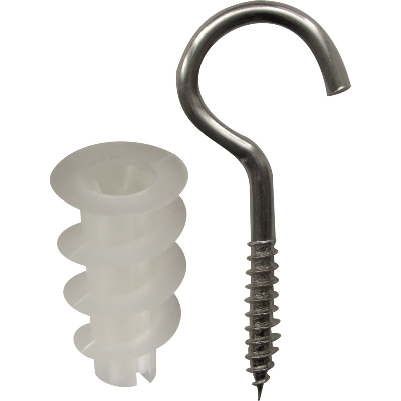 D.I.P. Hmoždinka do sádrokartonu s hákem, plast, 5 ks