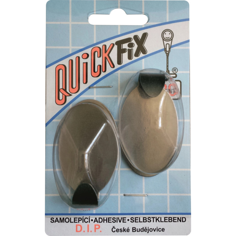 D.I.P. Háček samolepicí QF typ 14, nerez, 2 ks