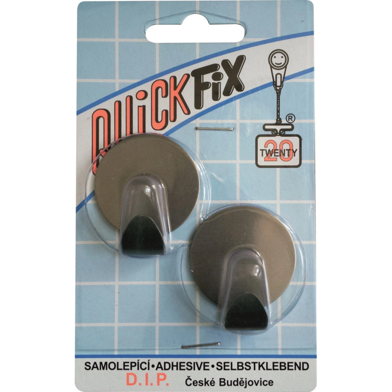 D.I.P. Háček samolepicí QF typ 17, nerez, 2 ks