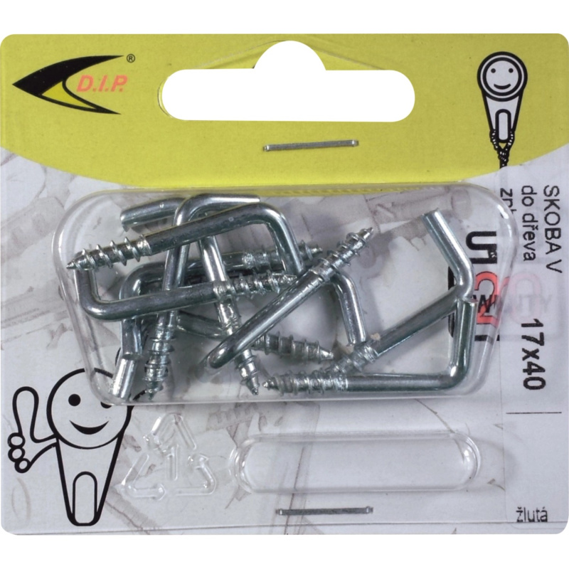 D.I.P. Skoba s vrutem, znb, 10 ks, 30 x 12 x 3 mm