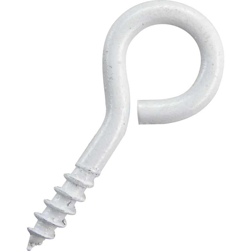 D.I.P. Oko zavřené s vrutem, bílý lak, 5 ks, 43 x 10 x 4 mm