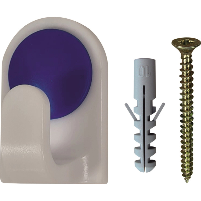 D.I.P. Háček Stabil s vrutem typ 1951, plast, modrá, 2 ks