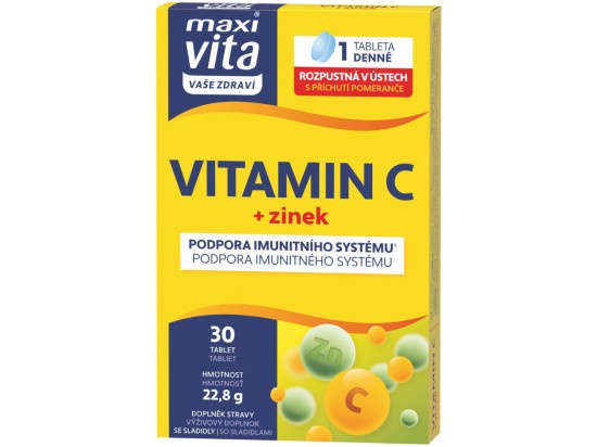 Maxi Vita Vitamin C+zinek tbl.30