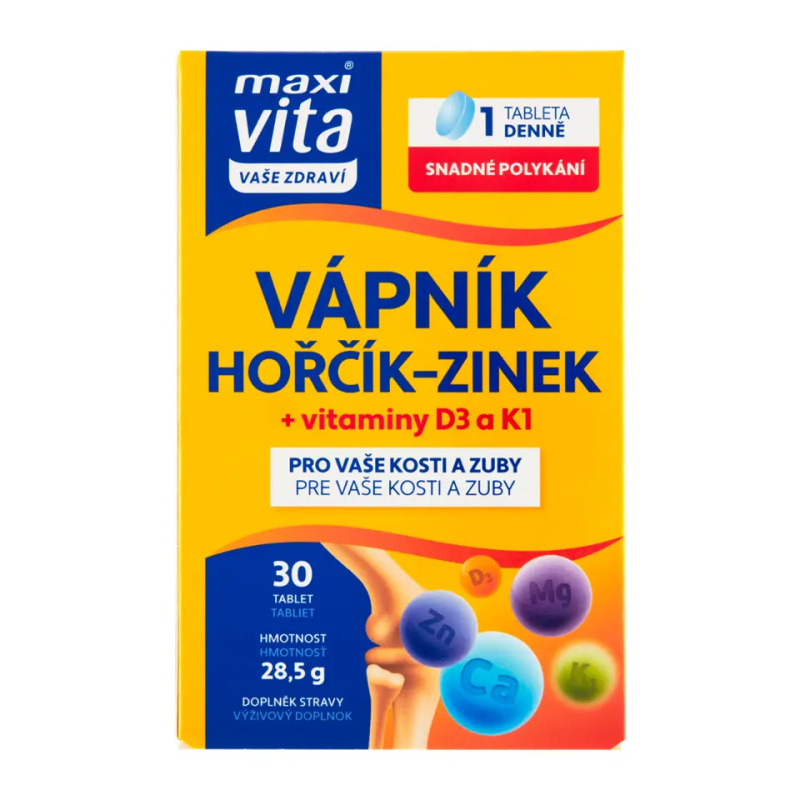 Maxi Vita Vápník + hořčík + zinek + D3 + K1