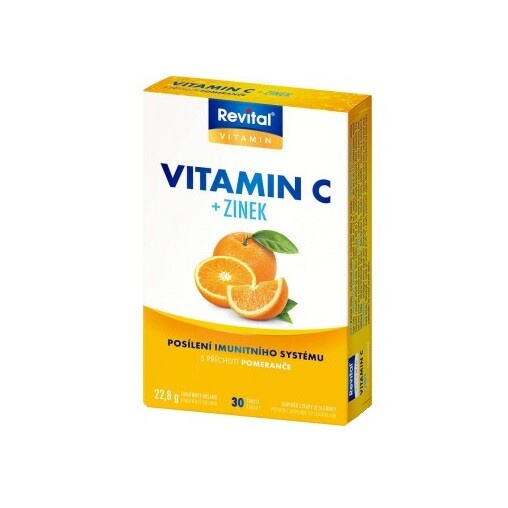 VITAR Vitamin C + zinek s příchutí pomeranče 30 tablet