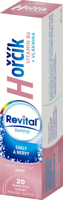 Šumivé vitamíny Revital - hořčík a vitamín B6, 20 tablet