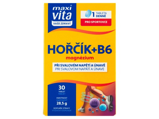 MAXIVITA Hořčík + B6 magnézium 30 tablet