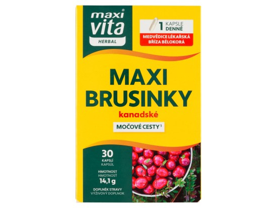 Maxi Vita Herbal Maxi brusinky kanadské 30 kapslí 14,1g