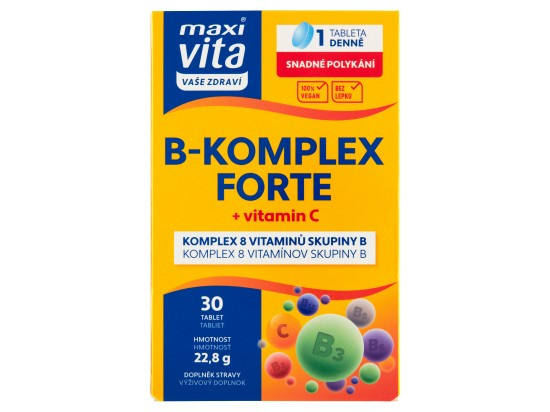 VITAR Maxi Vita B-komplex forte + vit C, 30 tablet