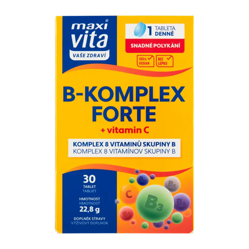VITAR Maxi Vita B-komplex forte + vit C, 30 tablet