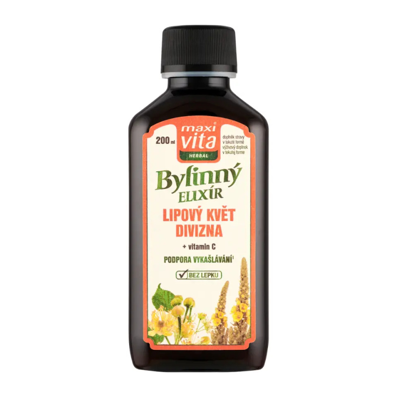 Maxi Vita Herbal Bylinný elixír Lipový květ + divizna