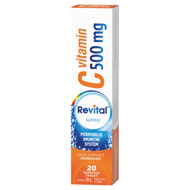 Šumivé vitamíny Revital - vitamín C 500 mg, 20 tablet