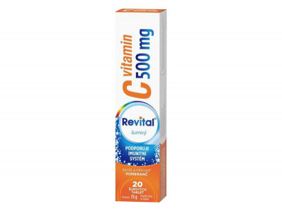 Šumivé vitamíny Revital - vitamín C 500 mg, 20 tablet