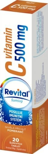 Šumivé vitamíny Revital - vitamín C 500 mg, 20 tablet