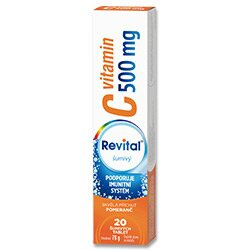 Šumivé vitamíny Revital - vitamín C 500 mg, 20 tablet