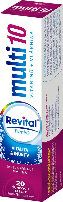 Šumivé vitamíny Revital - multivitamín, 20 tablet