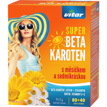 Vitar Super Beta-karoten s měsíčkem a sedmikráskou, 60 tablet