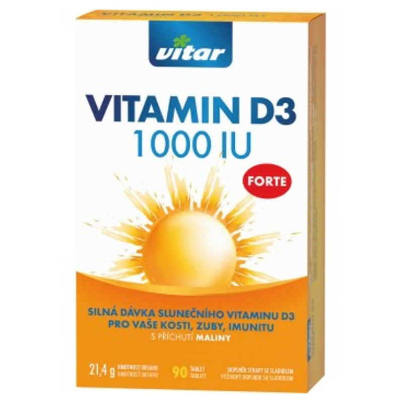 Vitar Vitamin D3 FORTE 1000 IU - 90 tablet
