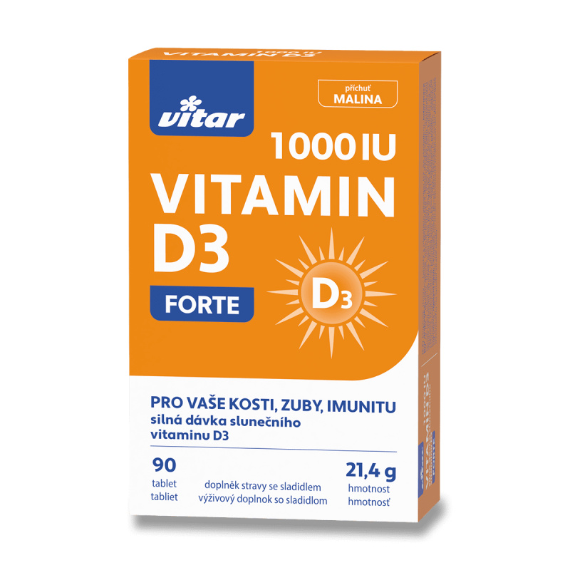 Vitar Vitamin D3 FORTE 1000 IU - 90 tablet