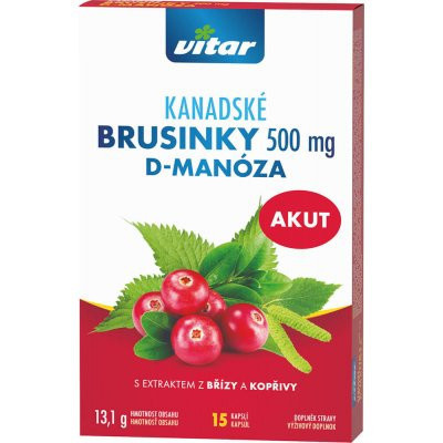 VITAR Kanadské brusinky akut 500 mg 15 kapslí