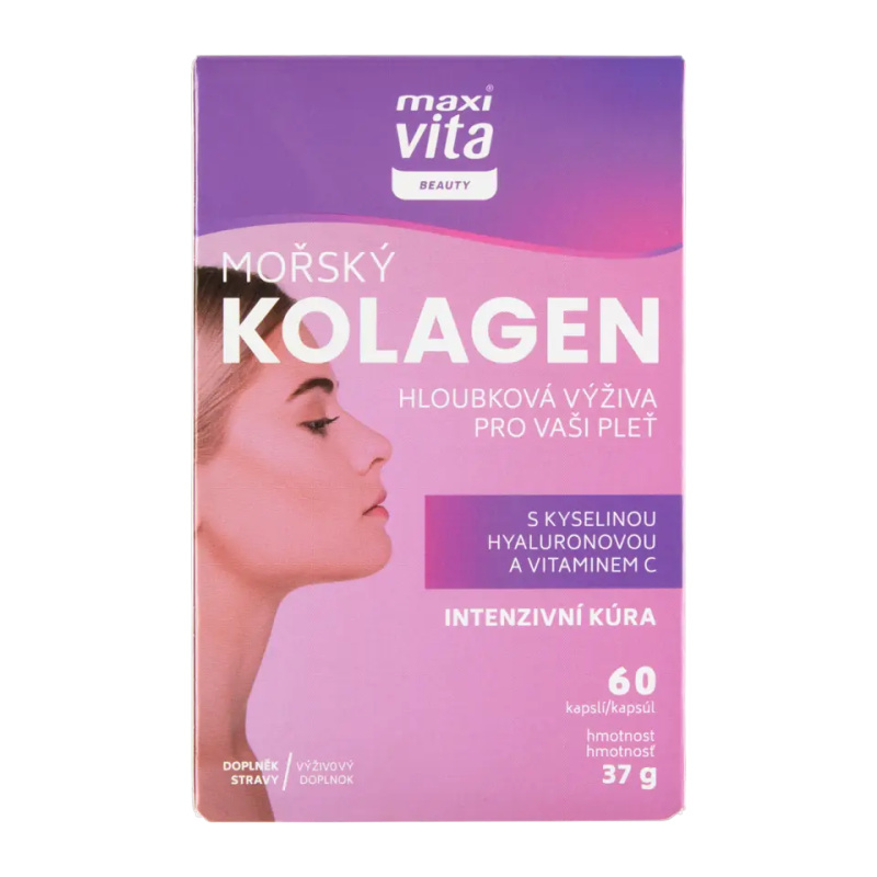 Maxi Vita Beauty Mořský kolagen+kys.hyalur.cps.60