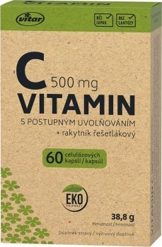 Vitar Vitamin C 500mg+rakytník EKO cps.60