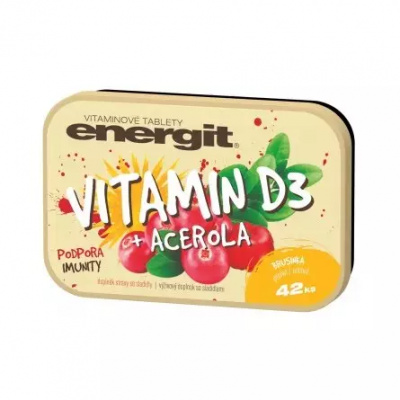 VITAR Energit Vitamin D3, 42 tablet, brusinka