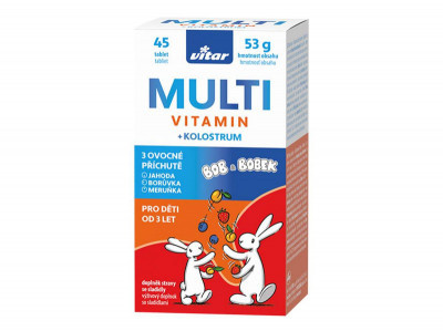 Vitar Kids Multivitamin + kolostrum, 45 tablet