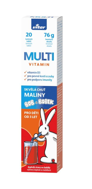 Vitar Kids Multivitamin, 20 šumivých tablet