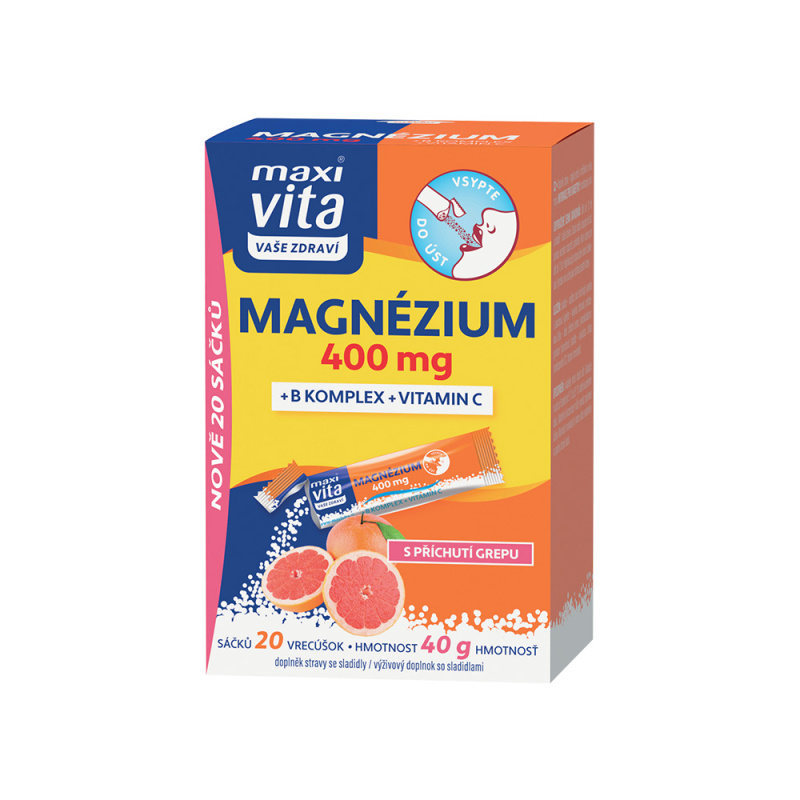 Maxi Vita Magnézium 400mg+B komplex+vit.C 20x2g