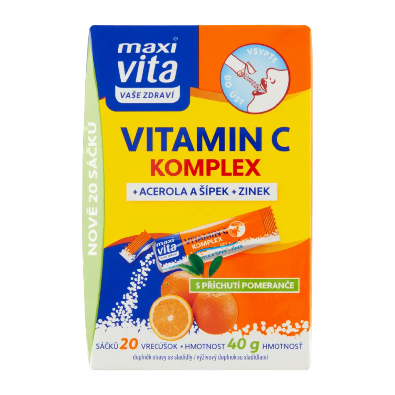 Maxi Vita Vitamin C komplex + acerola + šípek + zinek