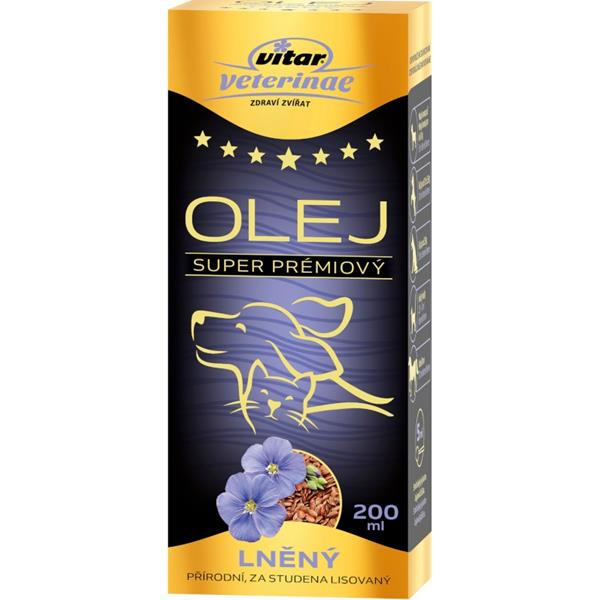 VITAR Veterinae Lněný olej 200ml