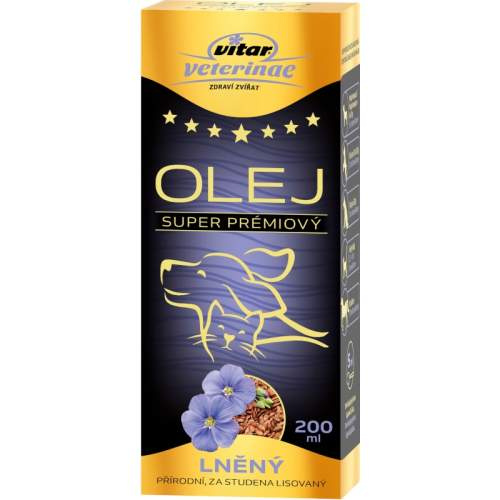 VITAR Veterinae Lněný olej 200ml
