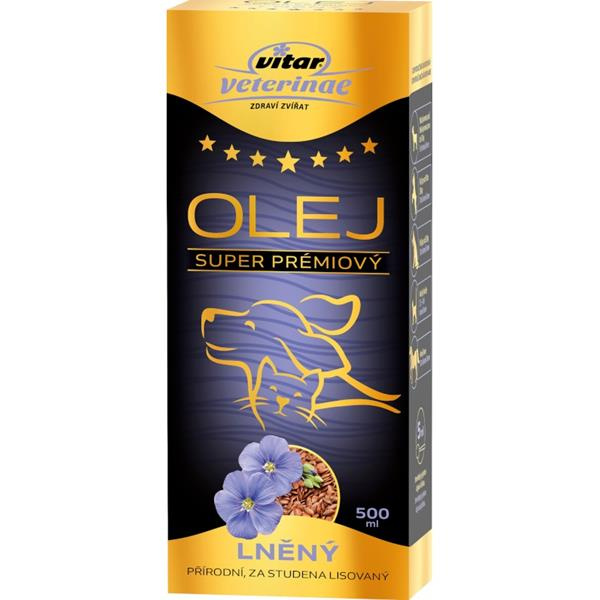 VITAR Veterinae Lněný olej 500ml