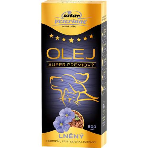 VITAR Veterinae Lněný olej 500ml
