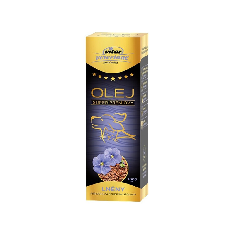 VITAR Veterinae Lněný olej 1000ml