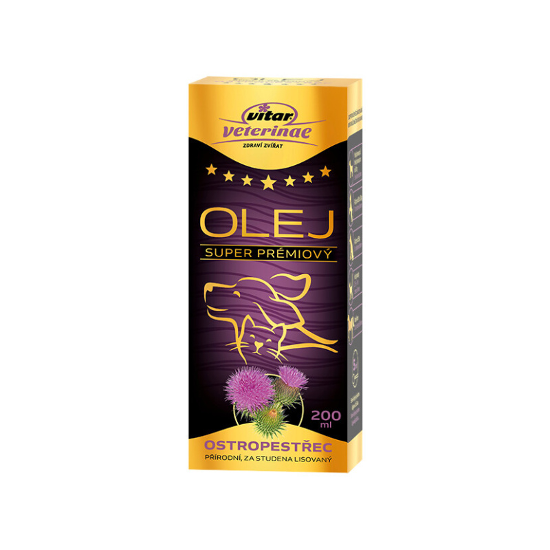 VITAR Veterinae Ostropestřec olej 200ml
